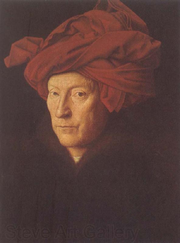 Jan Van Eyck Man in Red Turban France oil painting art